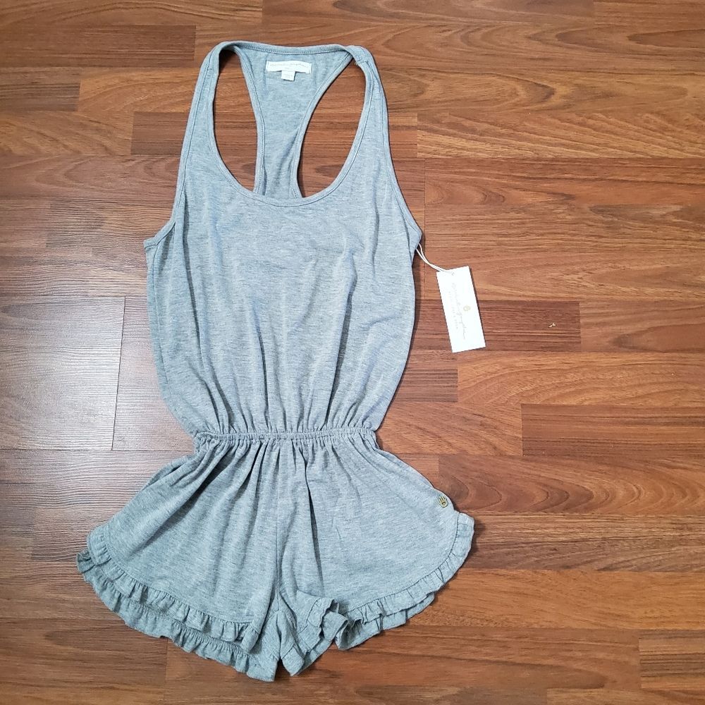 Spiritual Gangster Knit Ruffle Romper Grey - Picture 2 of 9